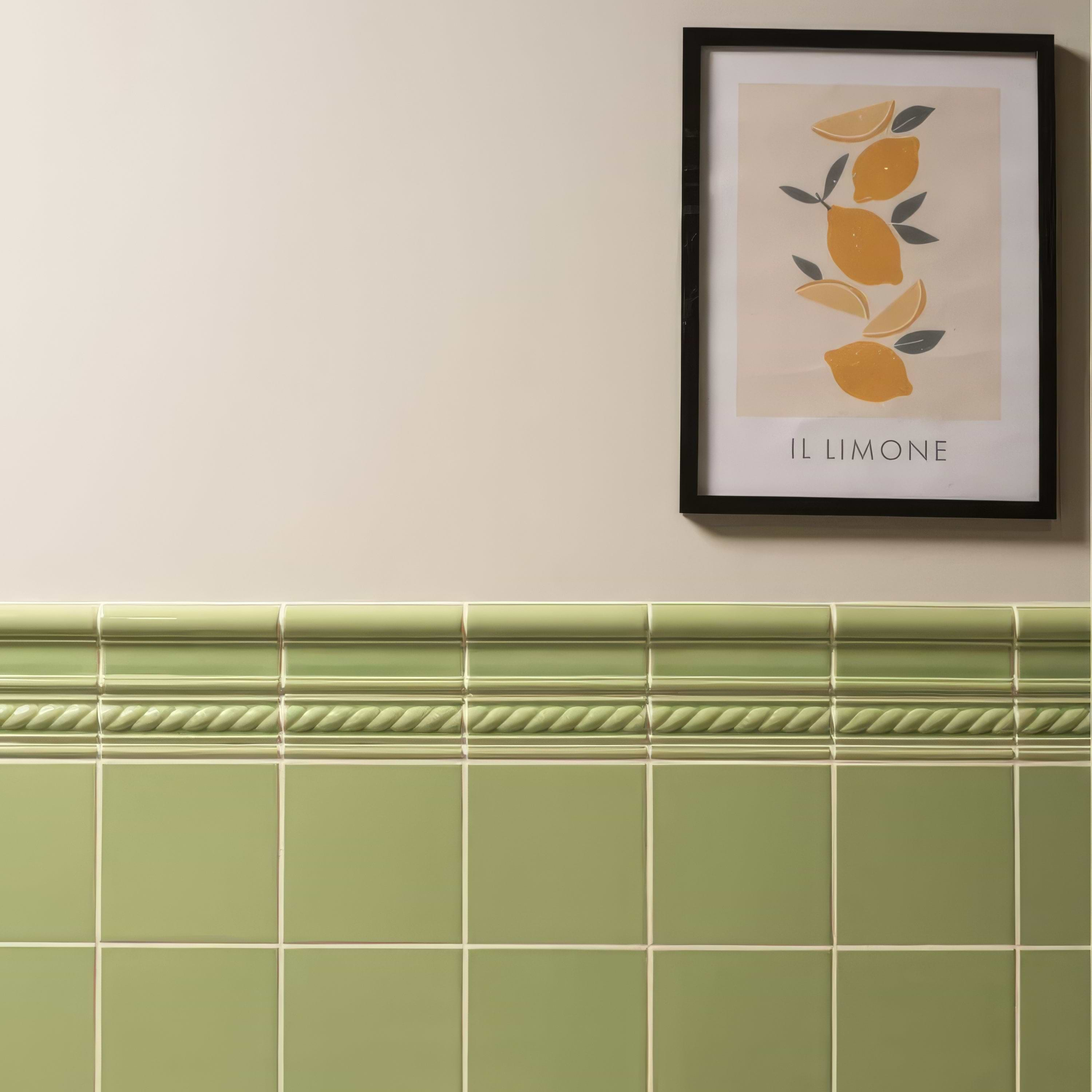 Palm Green Omega Moulding | Hyperion Tiles