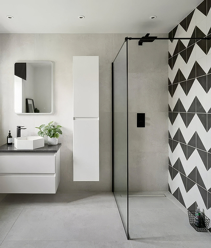 Parisian Café Porcelain Tri Black - Hyperion Tiles