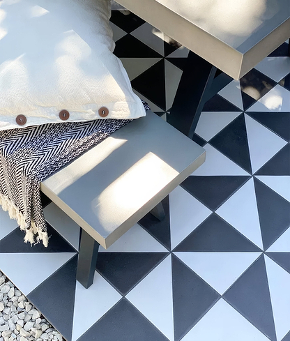 Parisian Café Porcelain Tri Black - Hyperion Tiles