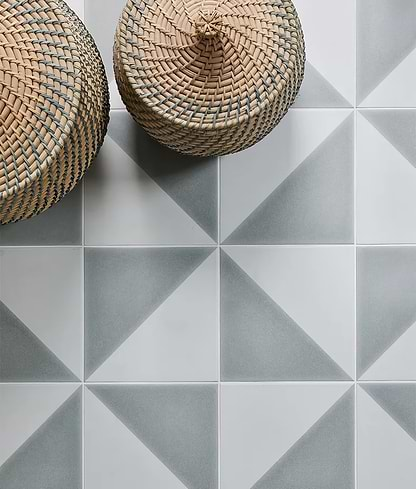 Parisian Café Porcelain Tri Dove Grey - Hyperion Tiles