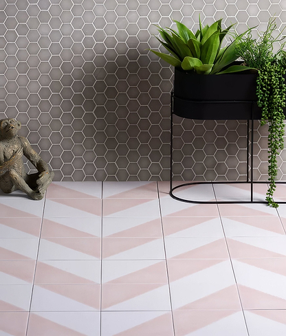 Parisian Café Porcelain Tri Rosa - Hyperion Tiles