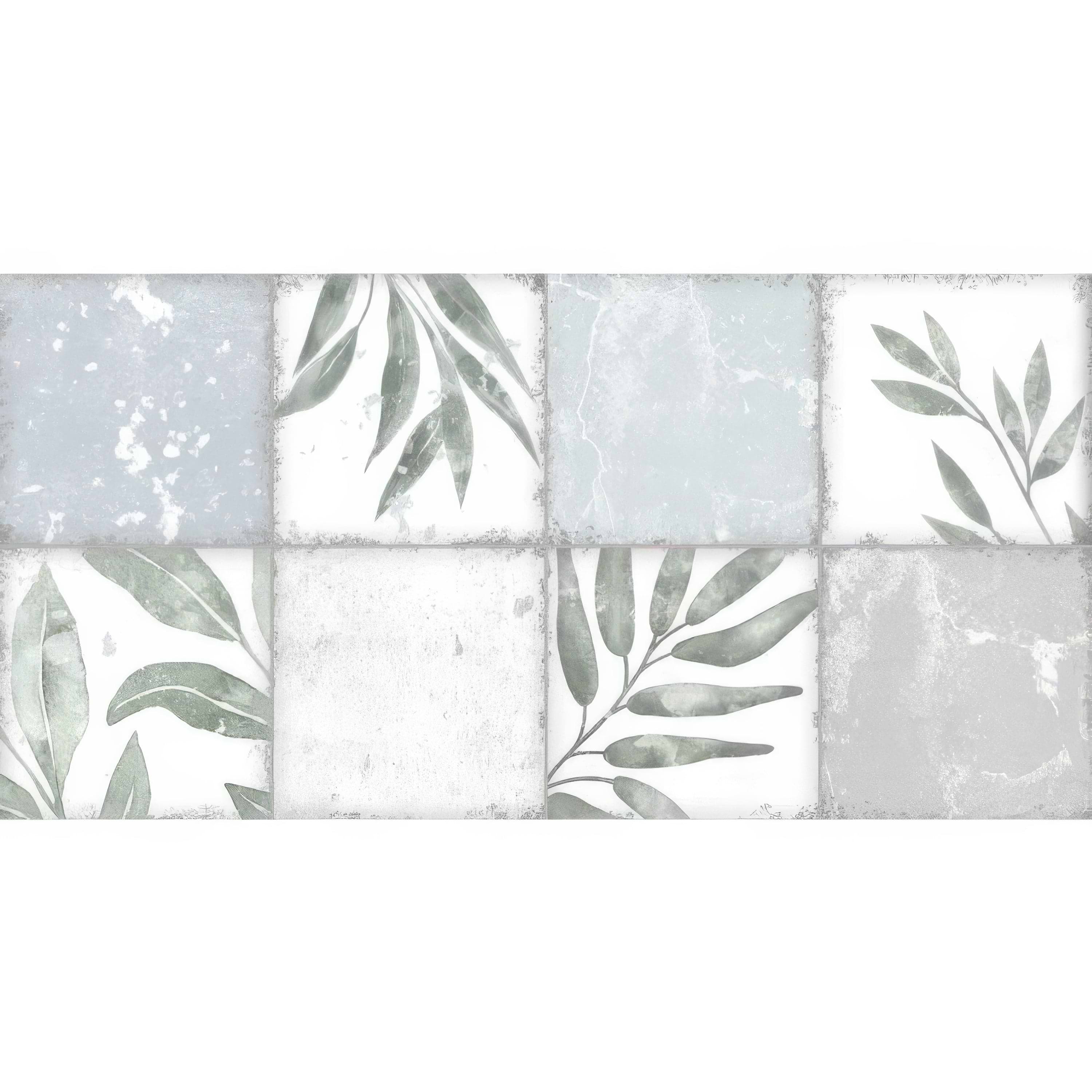 Patchwork Botanical Iris By Hyperion Tiles