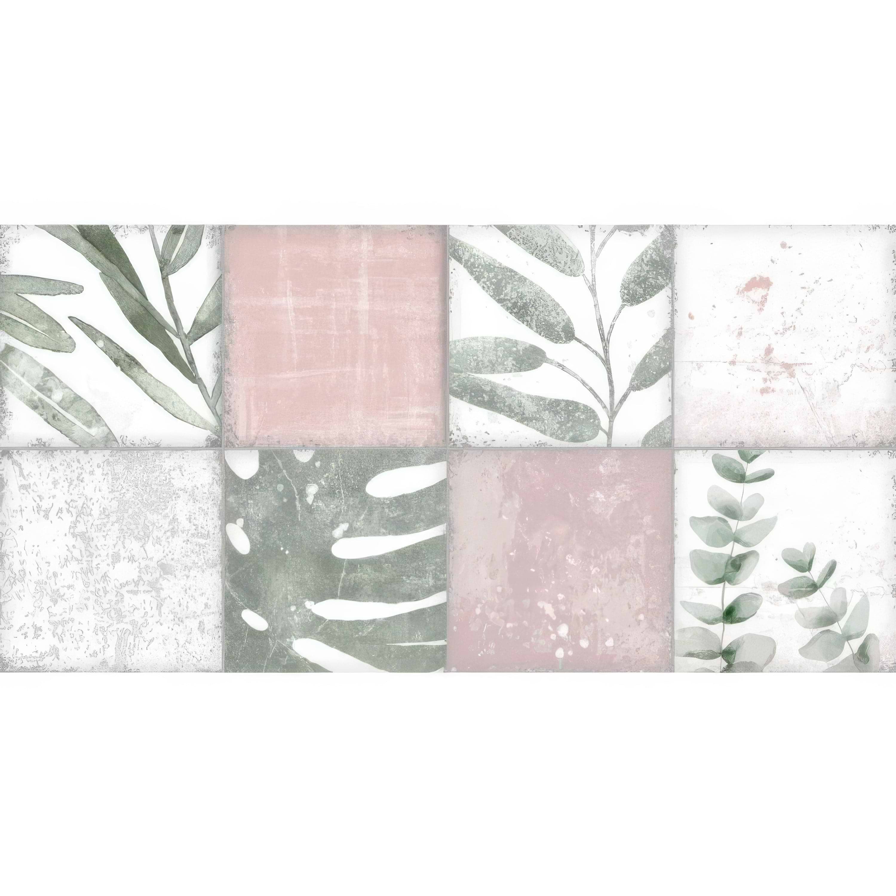 Patchwork Botanical Rose By Hyperion Tiles