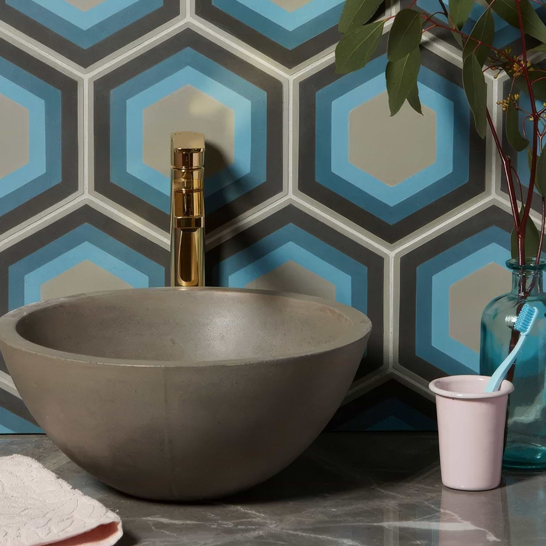 Patisserie Porcelain Blue - Hyperion Tiles