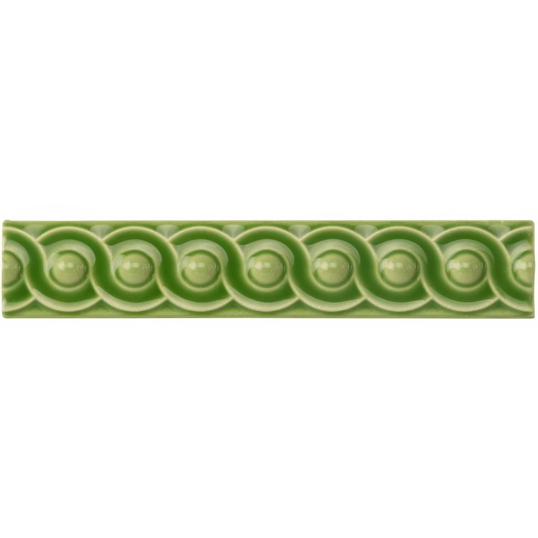 Pavilion Green Scroll Moulding - Hyperion Tiles
