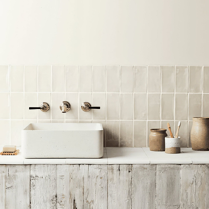 Pearl Pale Glazed Metro Tile - Hyperion Tiles