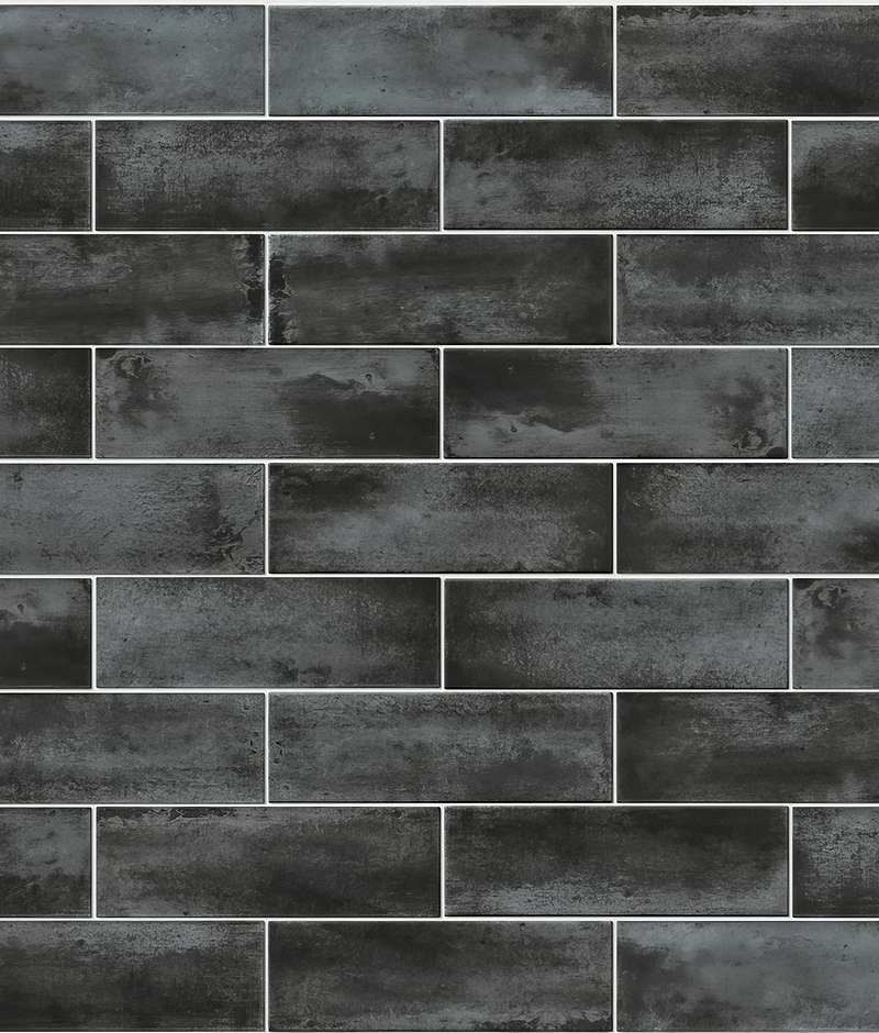 Petite Porcelain Graphite Brick Tiles 5x15cm - Matt Finish – Hyperion Tiles