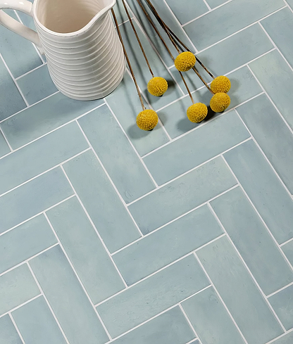 Petite Porcelain Matt Sky - Hyperion Tiles