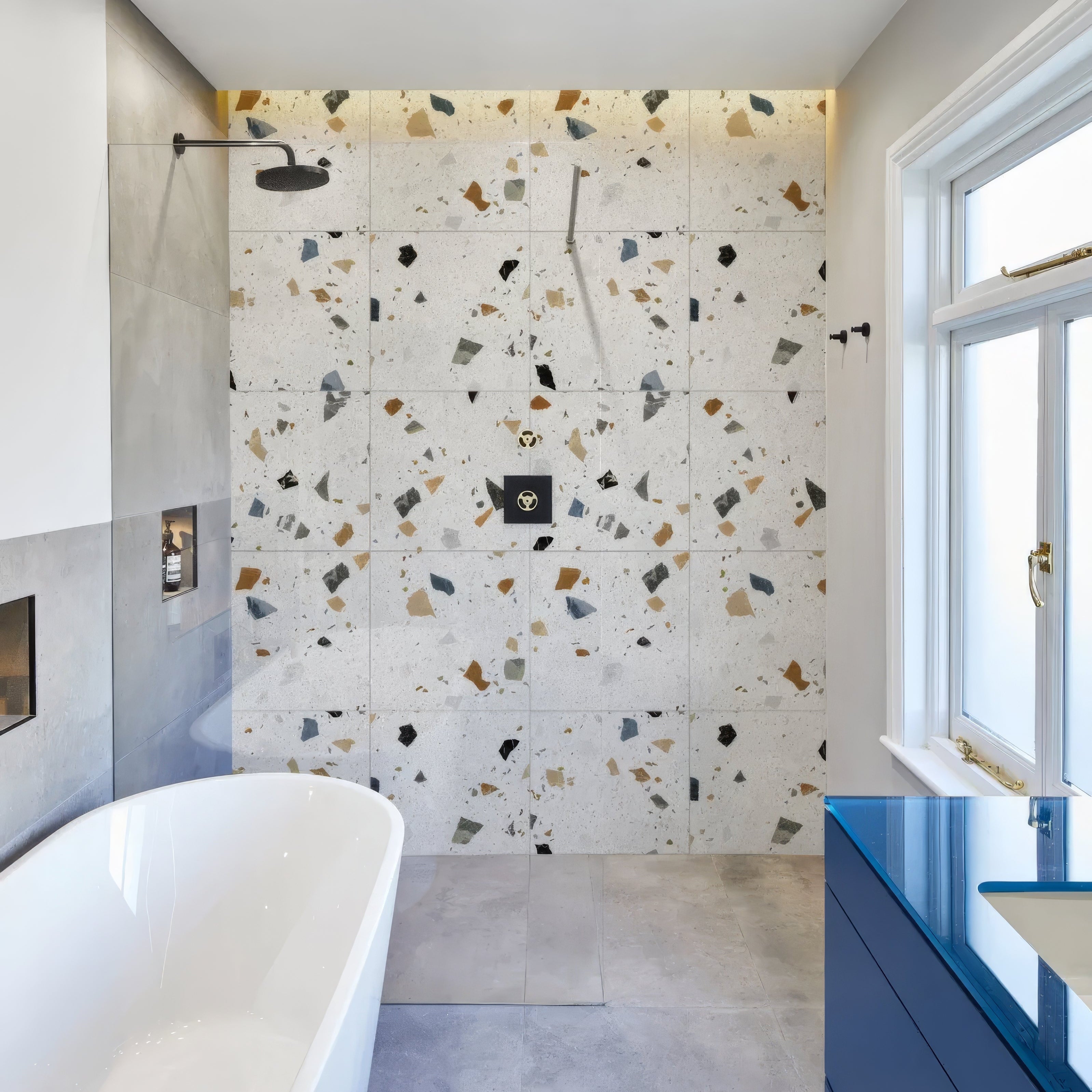 Piazza Porcelain Geo Pearl By Hyperion Tiles