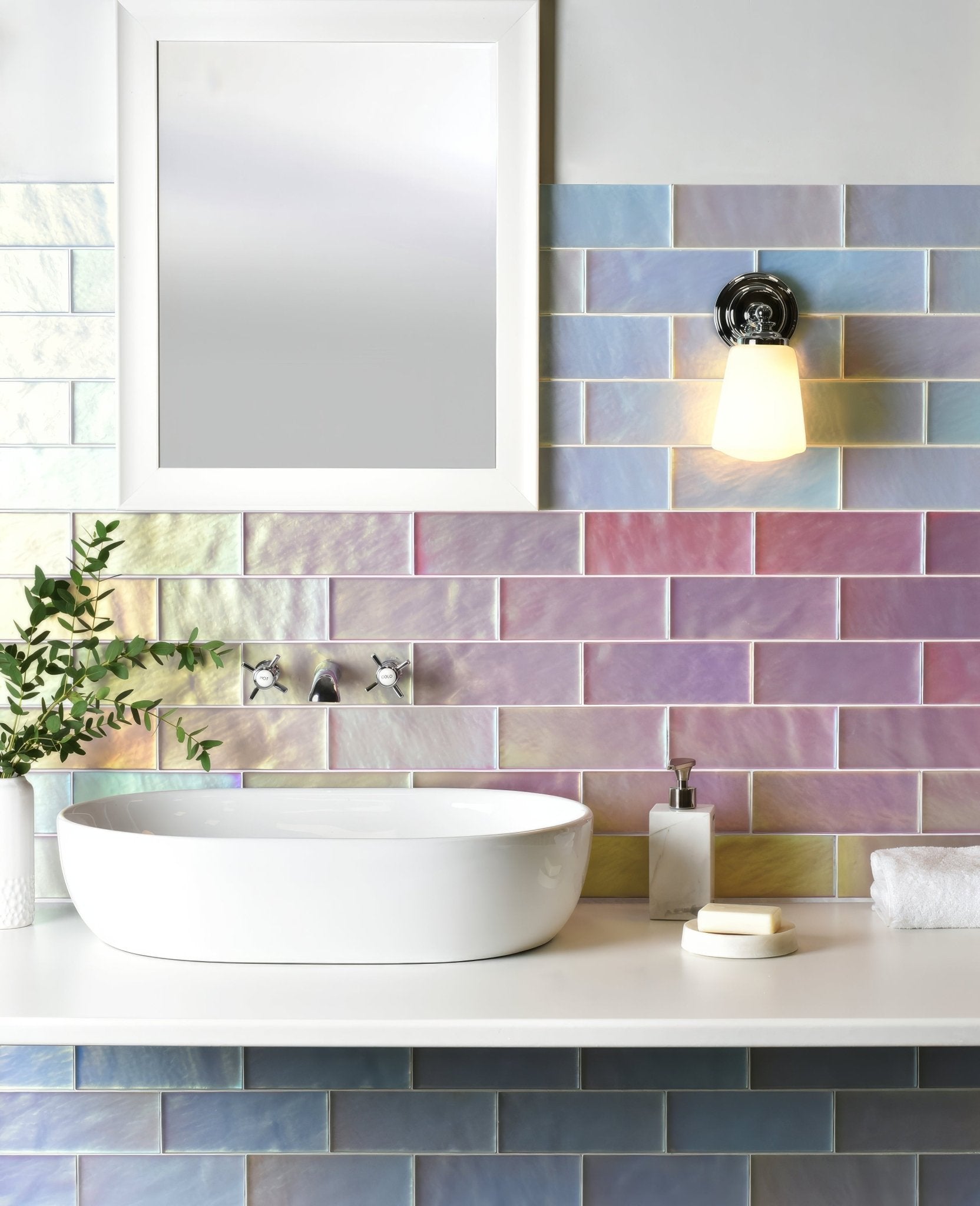 Pink Frost Brick Radiance - Hyperion Tiles