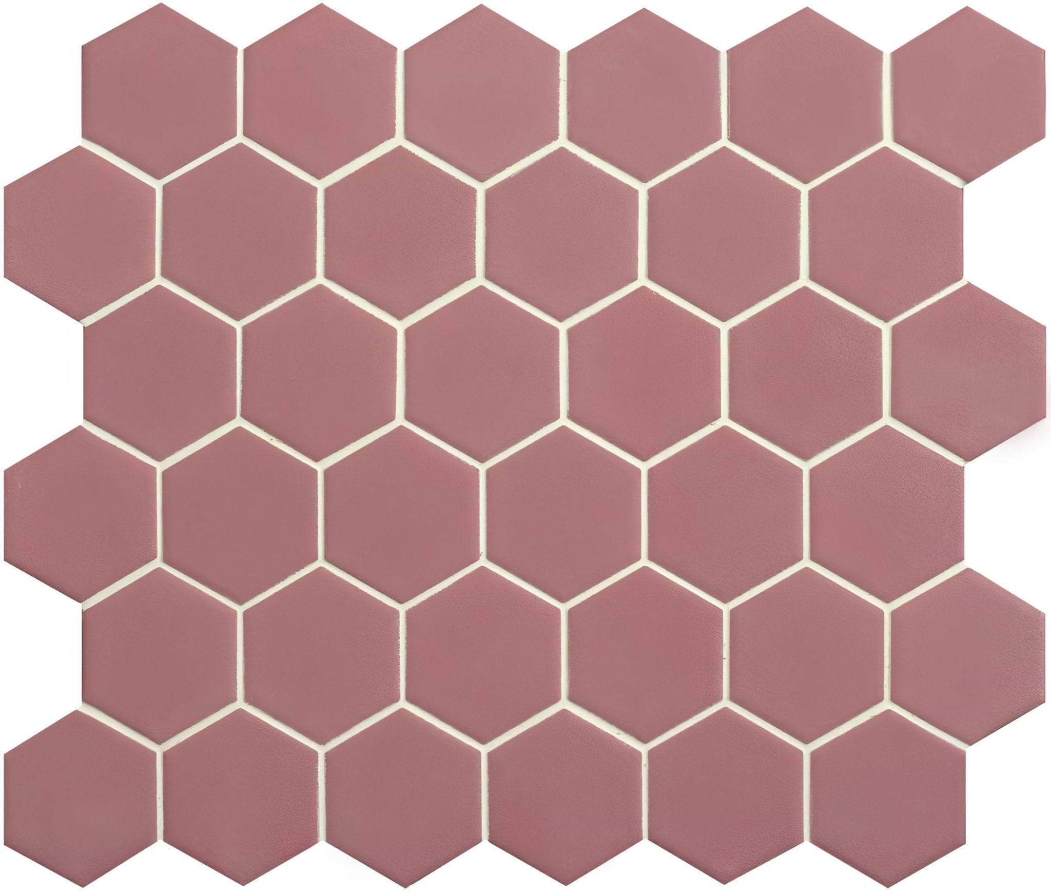 Pink Hexagon Slip Resistant - Hyperion Tiles