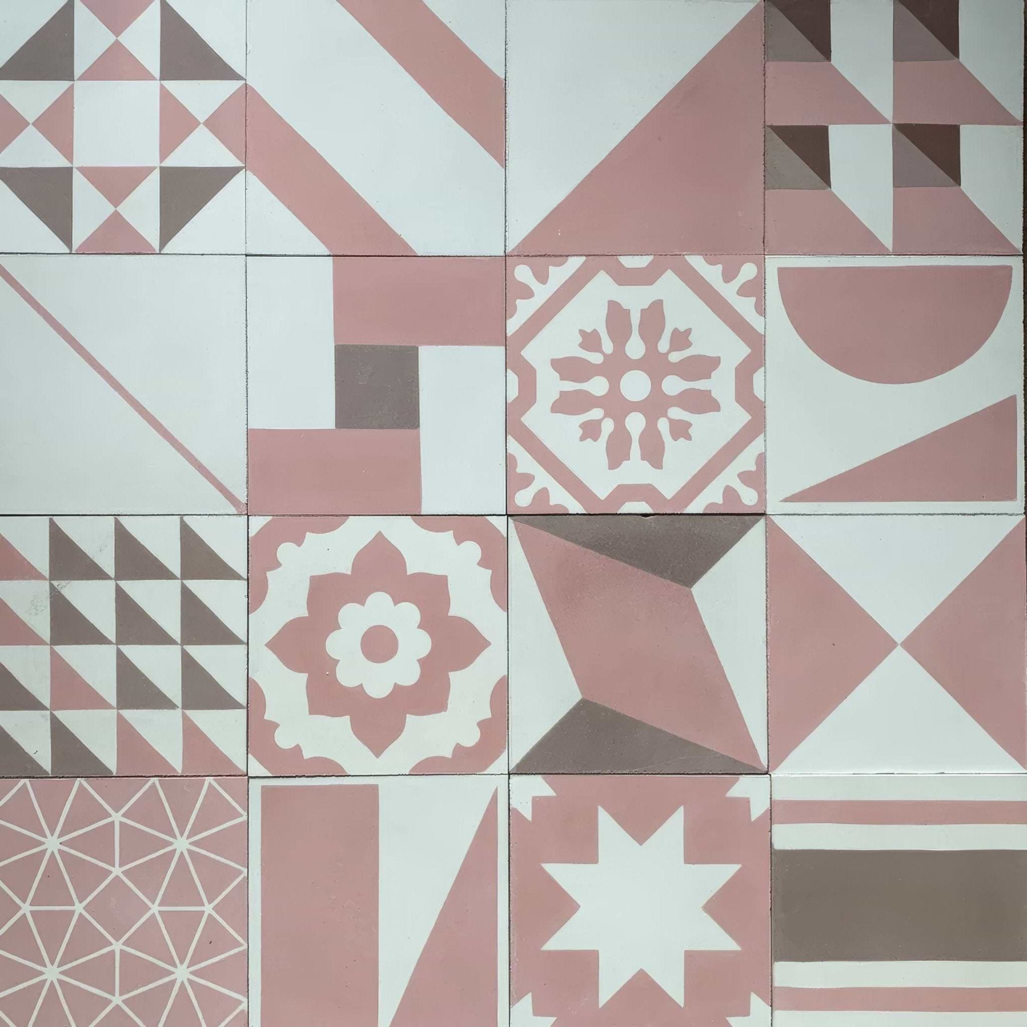 Pink Patchwork Tile - Hyperion Tiles