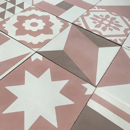 Pink Patchwork Tile - Hyperion Tiles