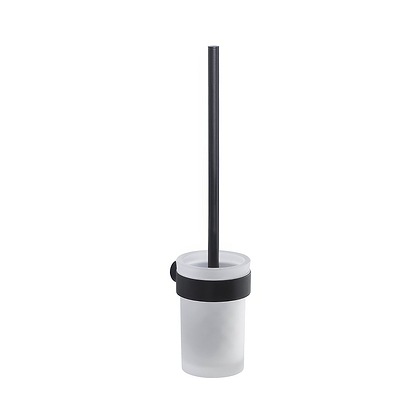 Pirenei WC Brush Set Wall Mounted – Black - Hyperion Tiles