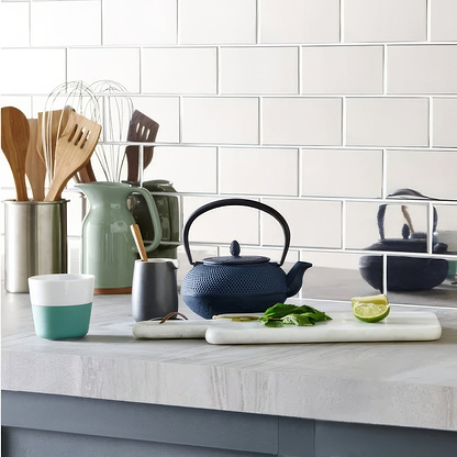 Platinum (Metallic) Half Tile - Hyperion Tiles