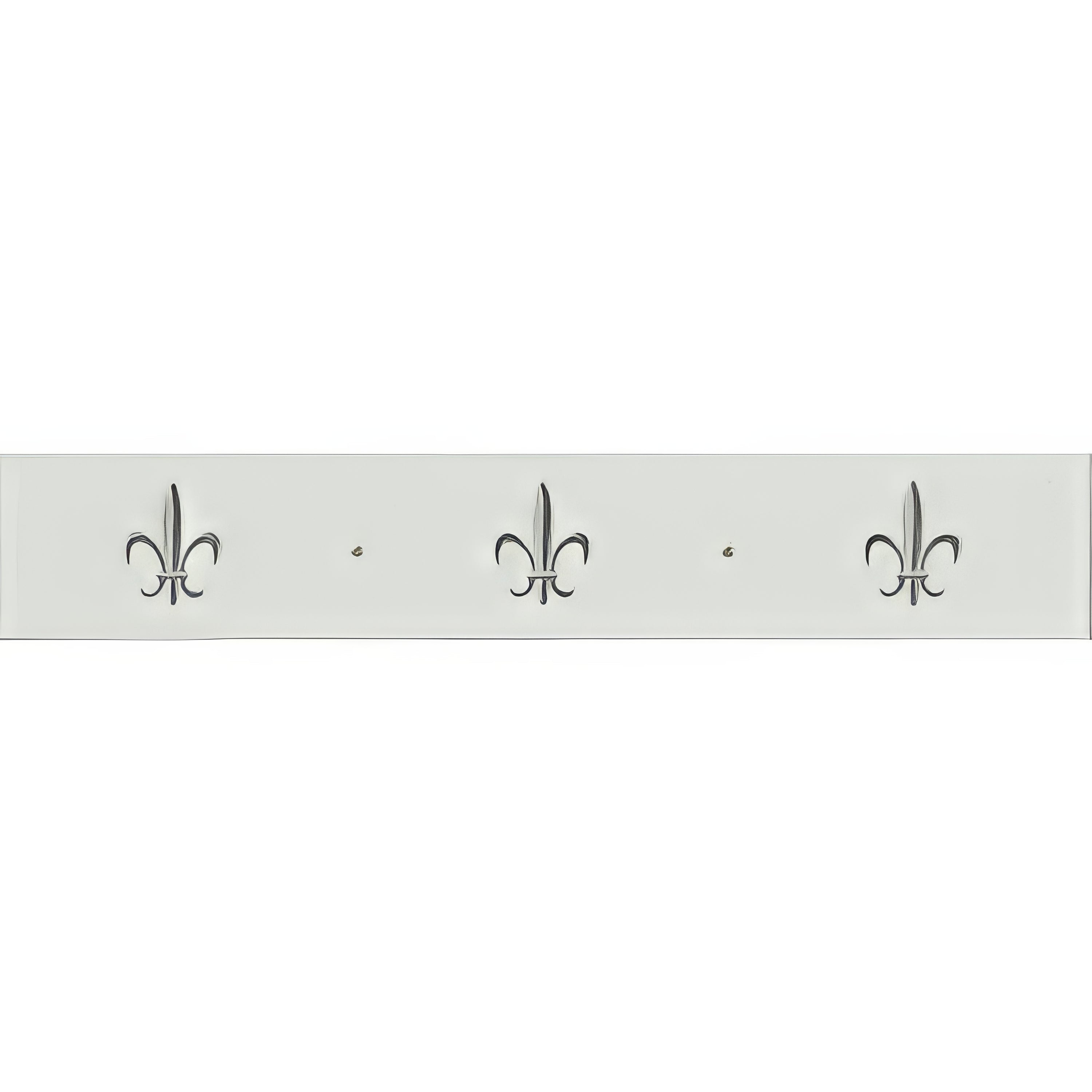 Fleur de Lis Border Platinum on Brilliant White | Hyperion Tiles