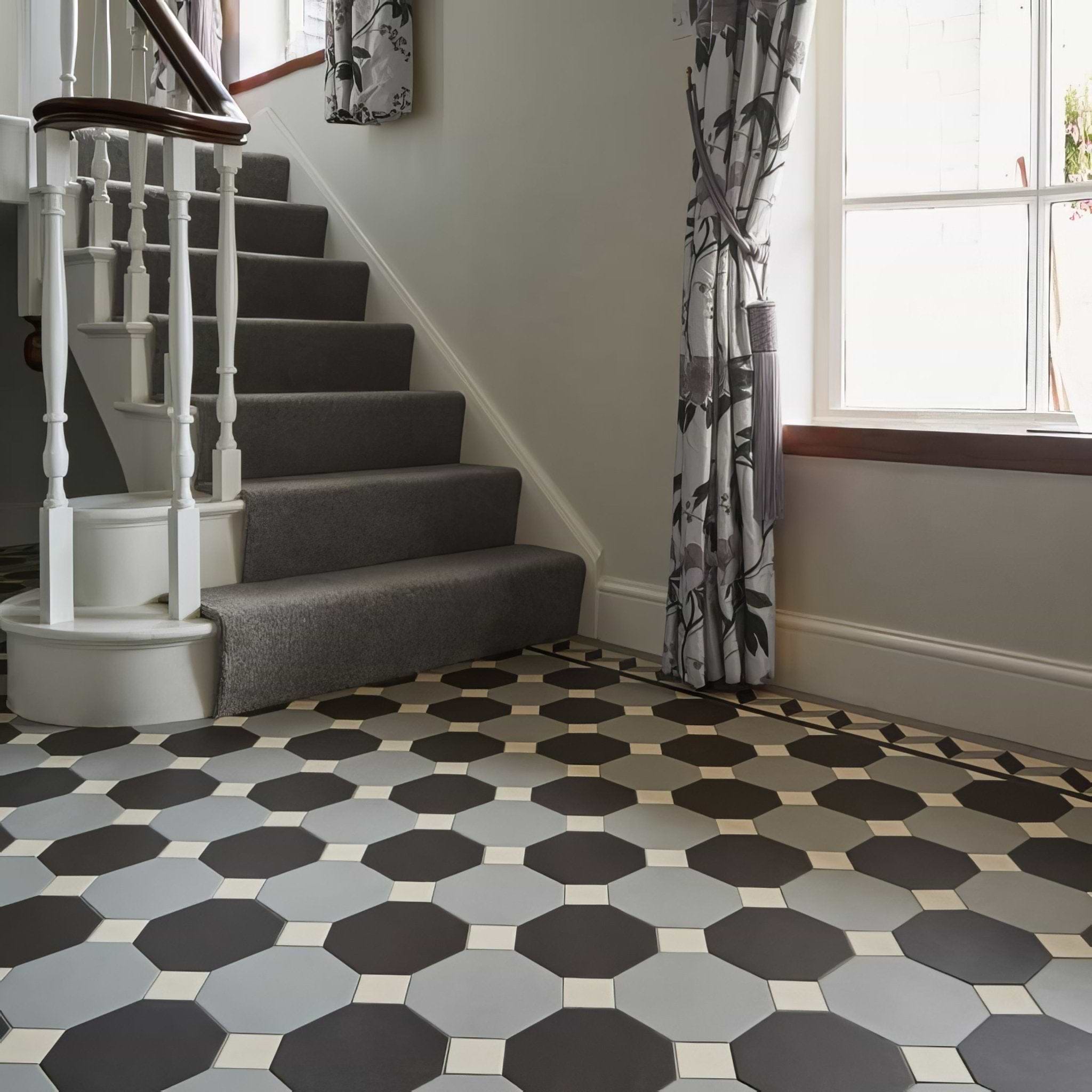 Pomeroy Black, Grey and Dover White - Hyperion Tiles
