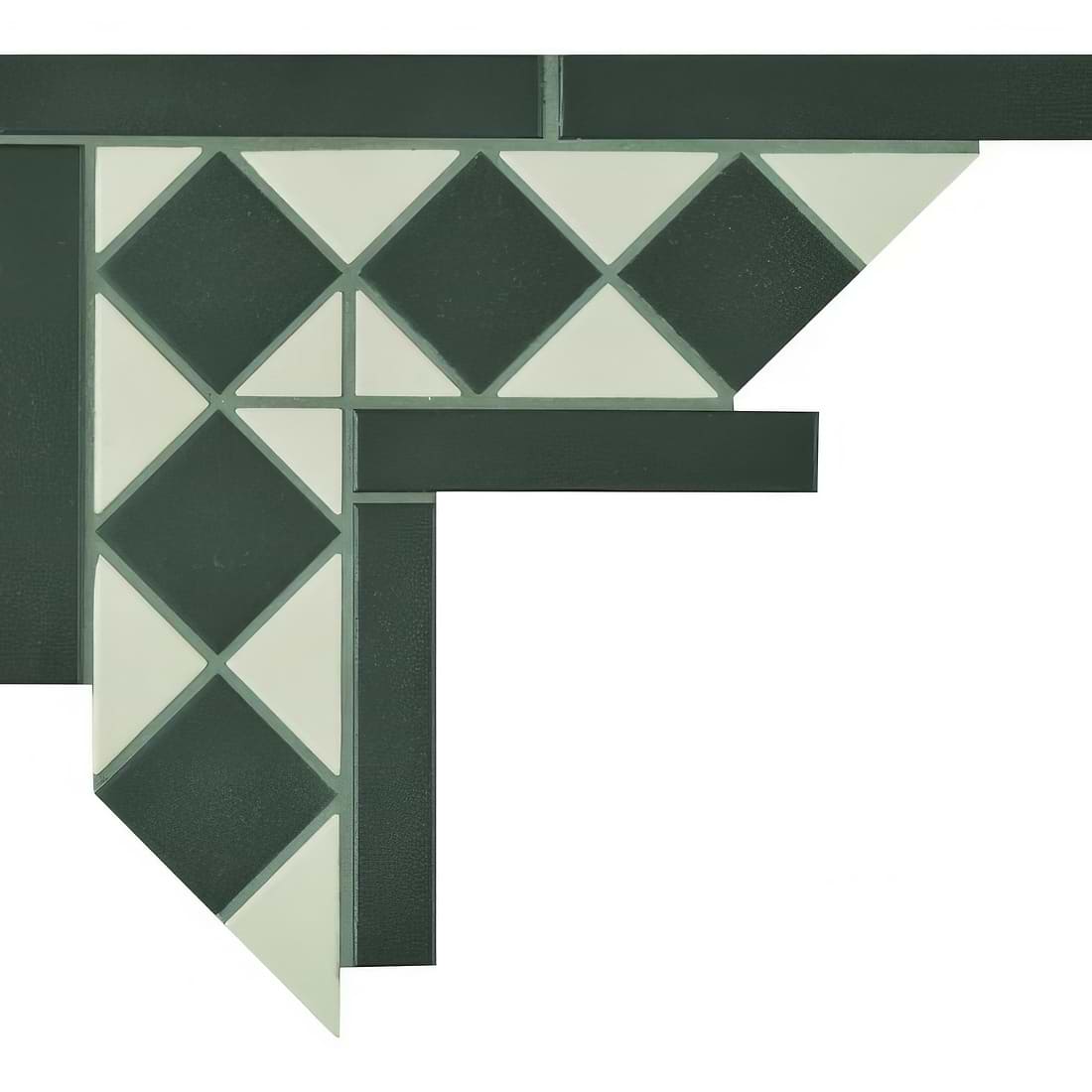 Porcelain Corner White &amp; Black - Hyperion Tiles