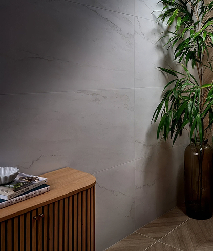 Portare Mystery White Porcelain Matt 59.5 x 120cm - Hyperion Tiles