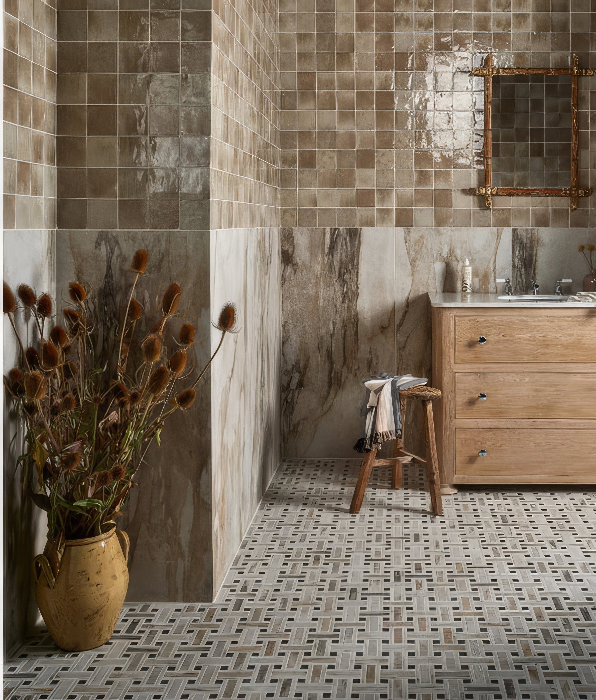 Pottery Porcelain Oatmeal Square - Hyperion Tiles