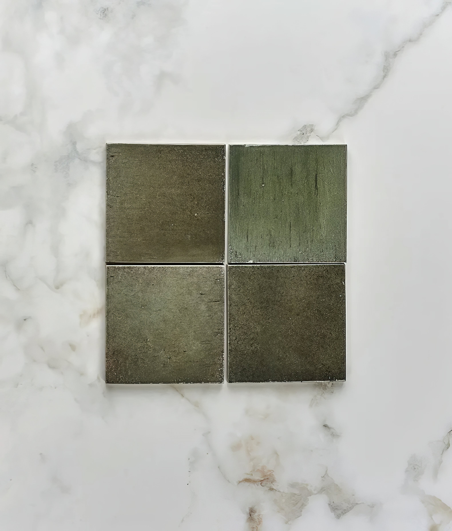 Pottery Porcelain Khaki Smoke Square - Hyperion Tiles