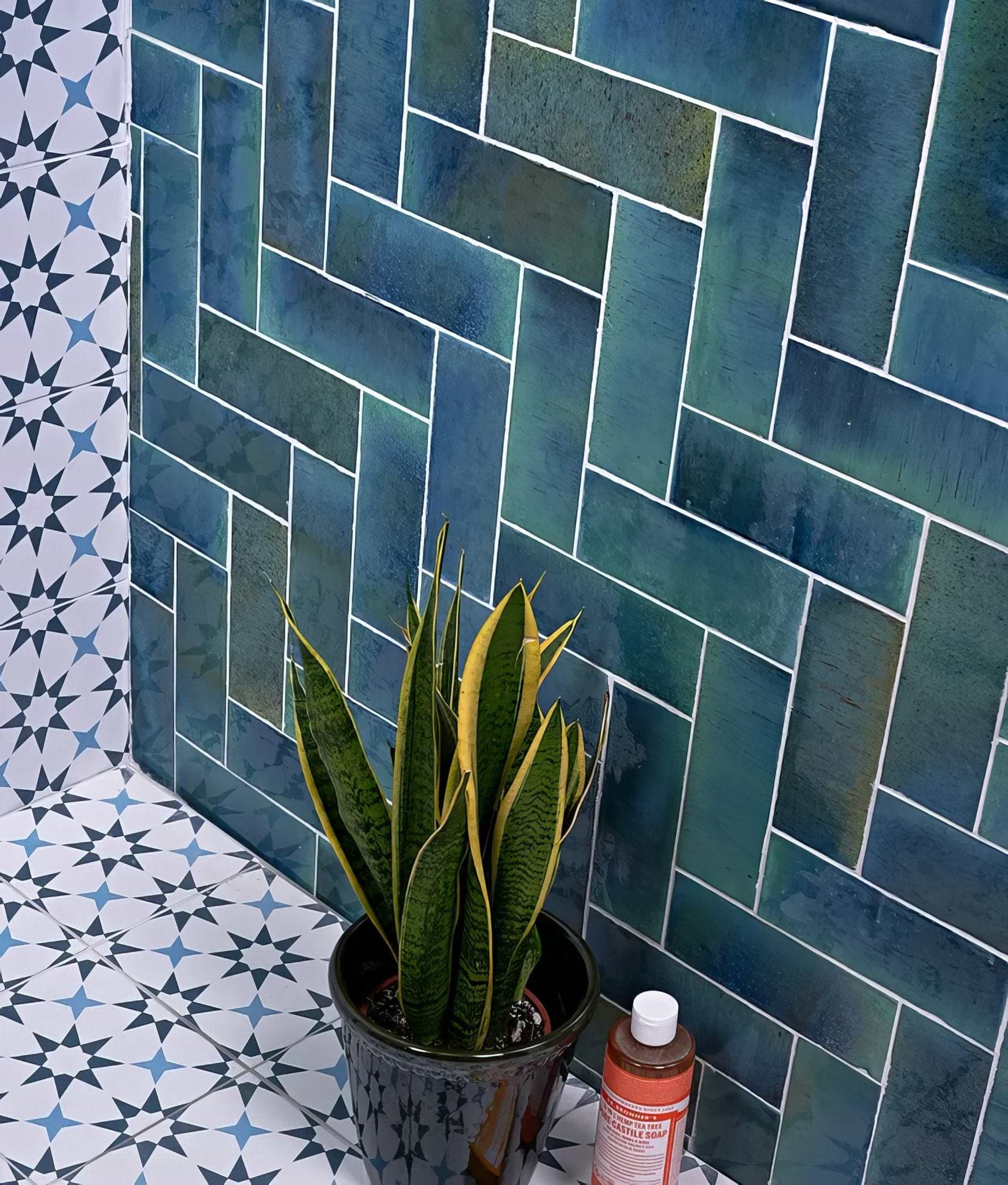 Pottery Porcelain Ocean Blue Brick - Hyperion Tiles