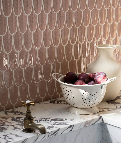 Preen Porcelain Mosaic Blush - Hyperion Tiles