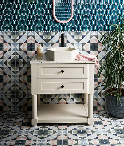 Preen Porcelain Mosaic Verdigris - Hyperion Tiles