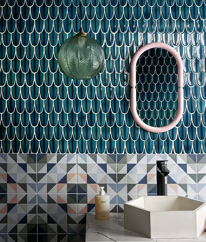 Preen Porcelain Mosaic Verdigris - Hyperion Tiles