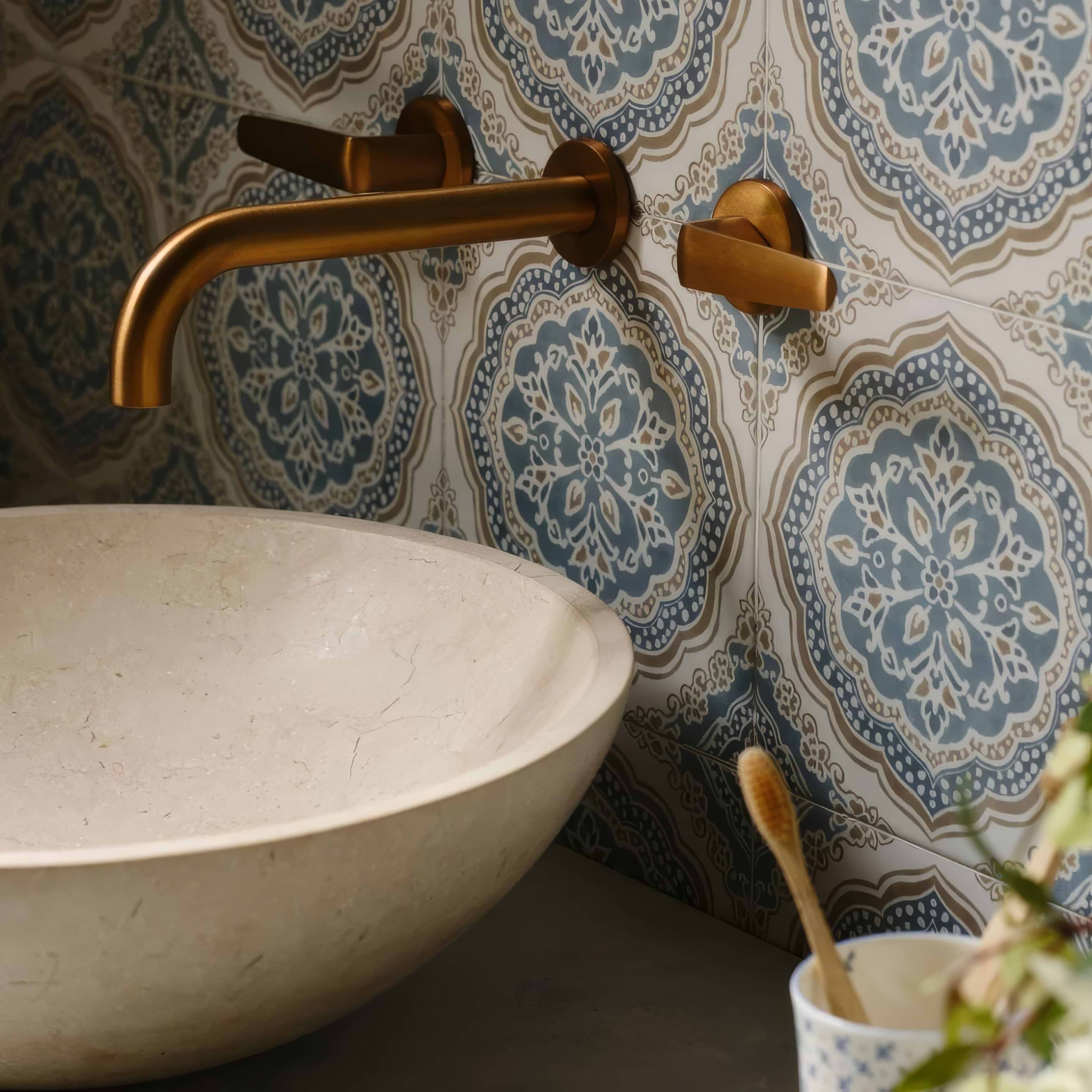 Nina Campbell Udaipur Blue Hyperion Tiles