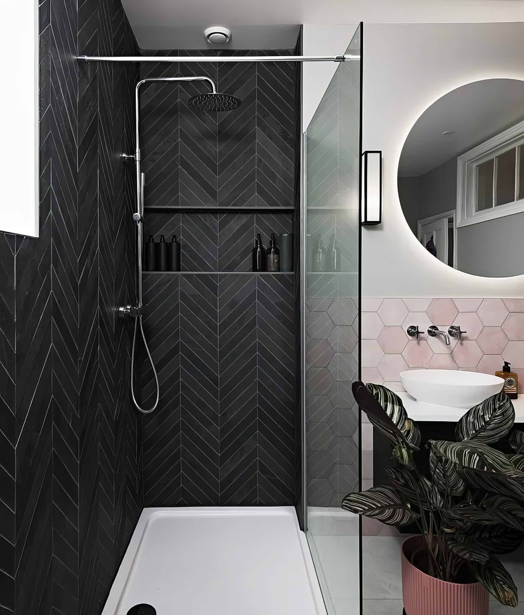 Metropolitan Slate Chevron Riven Finish - Hyperion Tiles