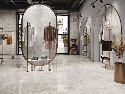 Rapolano 1868 Grey Polished - Hyperion Tiles