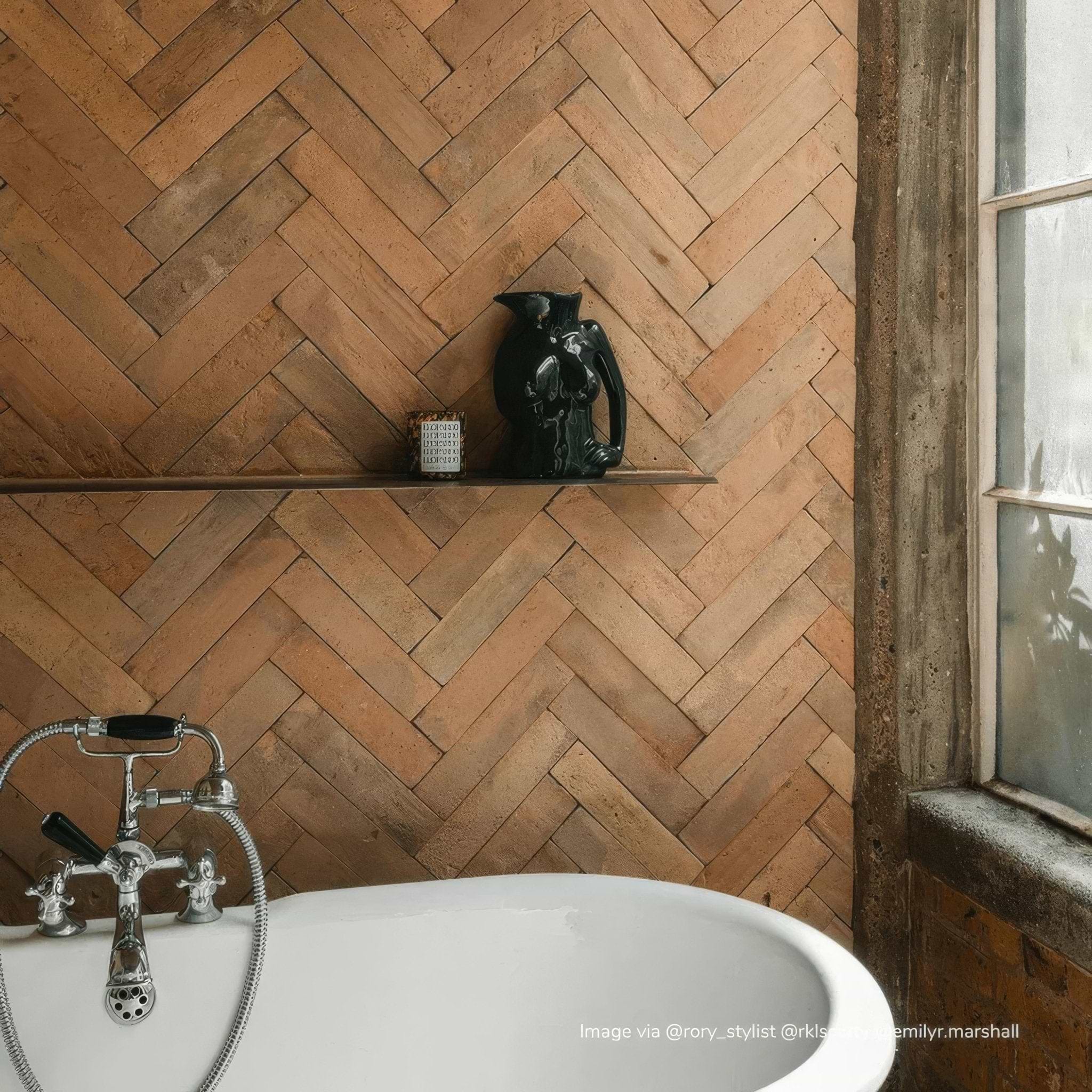 Reclaimed Rectangle Terracotta 7 x 30cm Tile - Hyperion Tiles