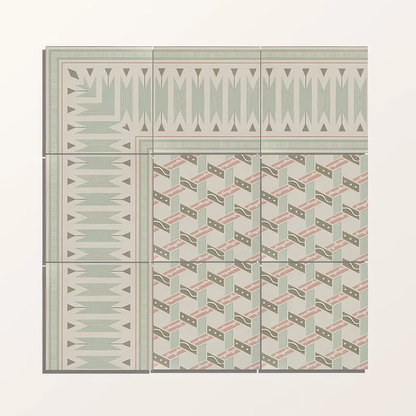 Adventuras Ziggy Corner Olive Porcelain | Hyperion Tiles