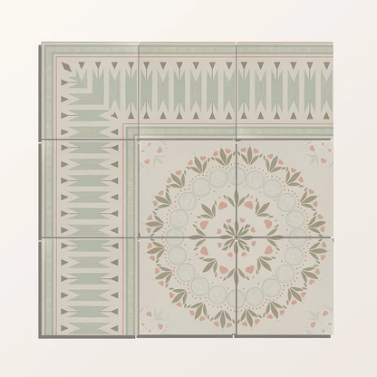 Adventuras Ziggy Corner Olive Porcelain | Hyperion Tiles