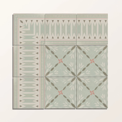 Adventuras Ziggy Corner Olive Porcelain | Hyperion Tiles