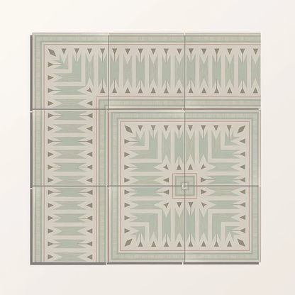 Adventuras Ziggy Corner Olive Porcelain | Hyperion Tiles