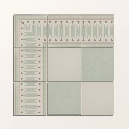 Adventuras Ziggy Corner Olive Porcelain | Hyperion Tiles