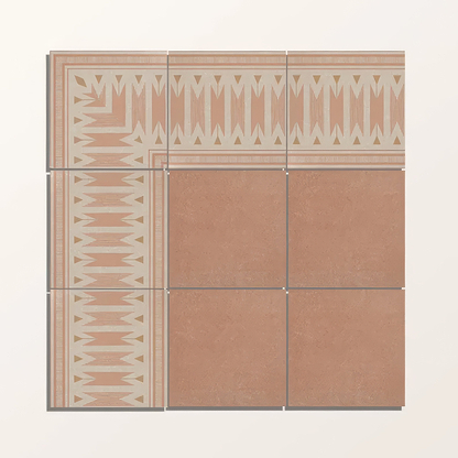 Adventuras Ziggy Border Terracotta Porcelain | Hyperion Tiles