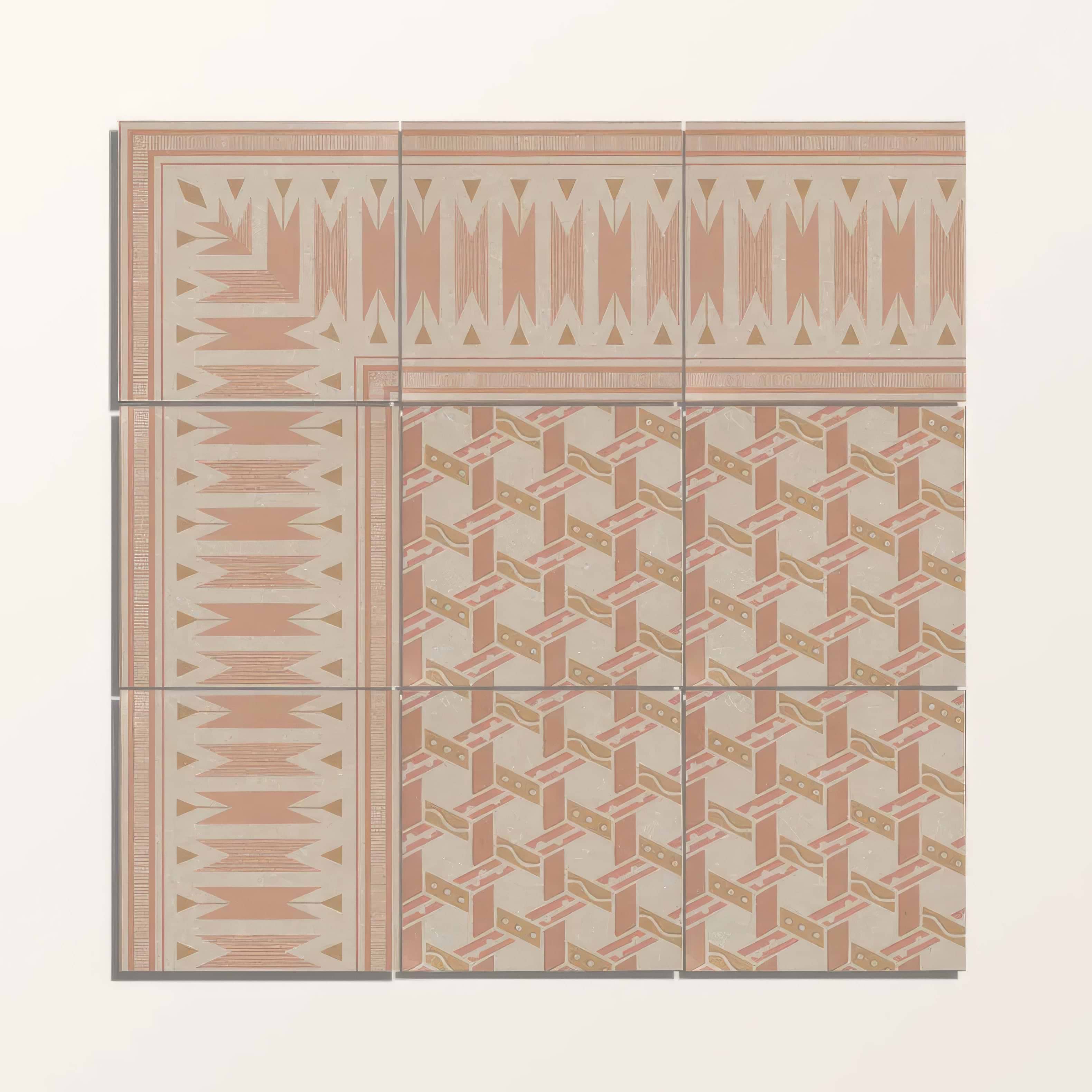 Adventuras Ziggy Border Terracotta Porcelain | Hyperion Tiles