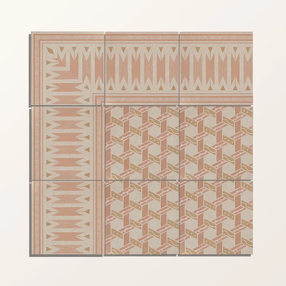 Adventuras Ziggy Border Terracotta Porcelain | Hyperion Tiles