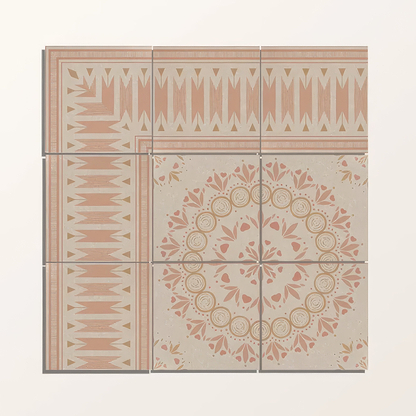 Adventuras Ziggy Border Terracotta Porcelain | Hyperion Tiles