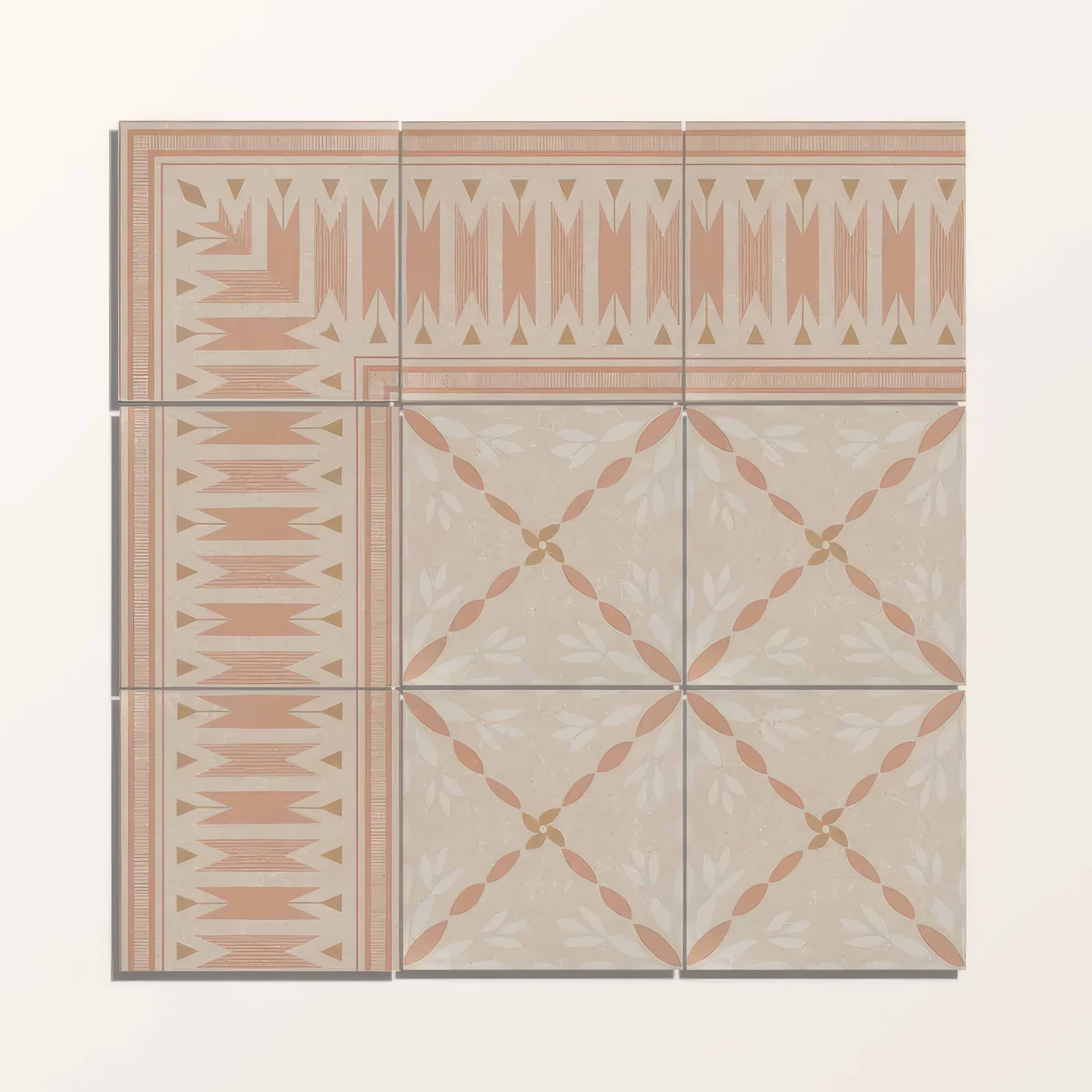 Adventuras Ziggy Border Terracotta Porcelain | Hyperion Tiles