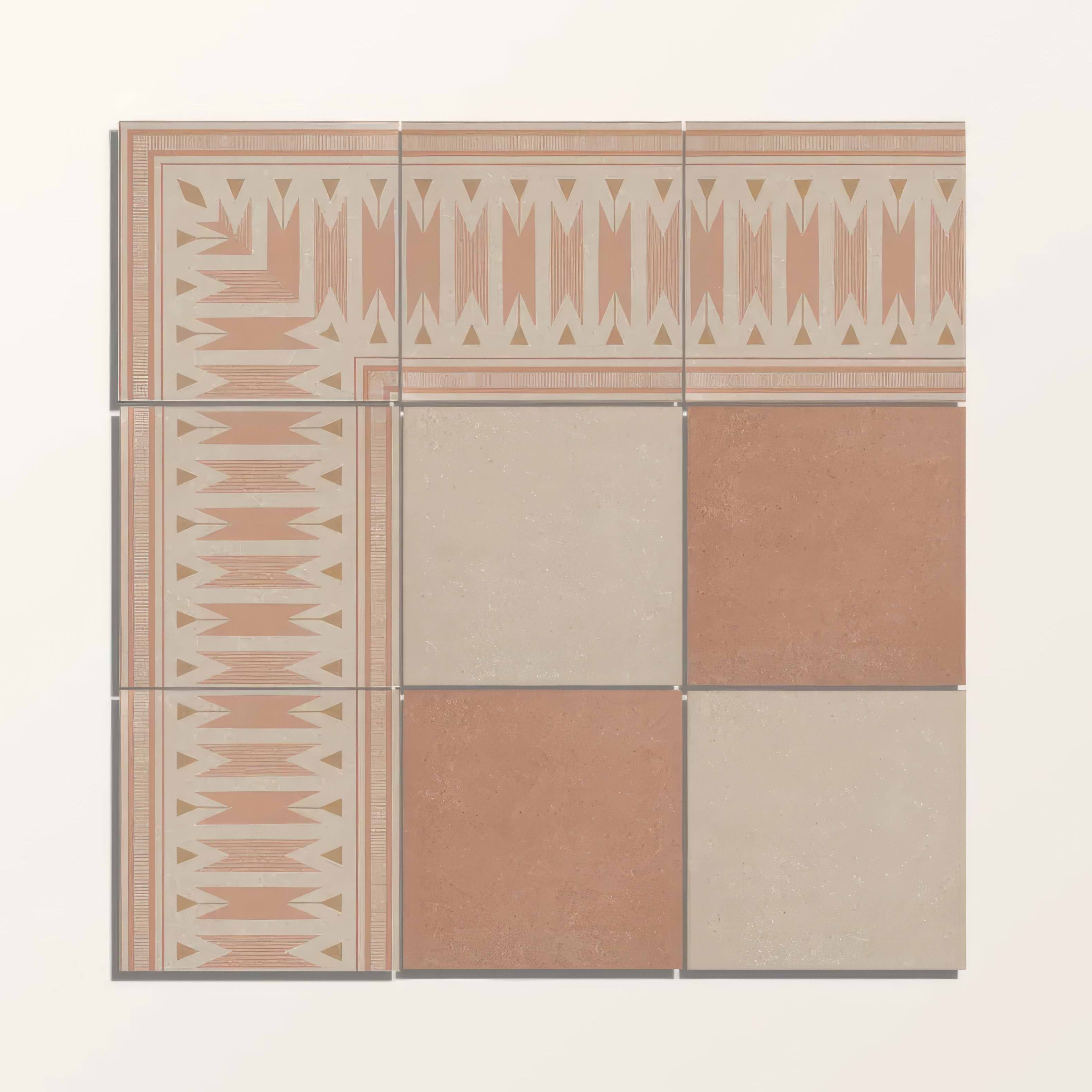 Adventuras Ziggy Border Terracotta Porcelain | Hyperion Tiles