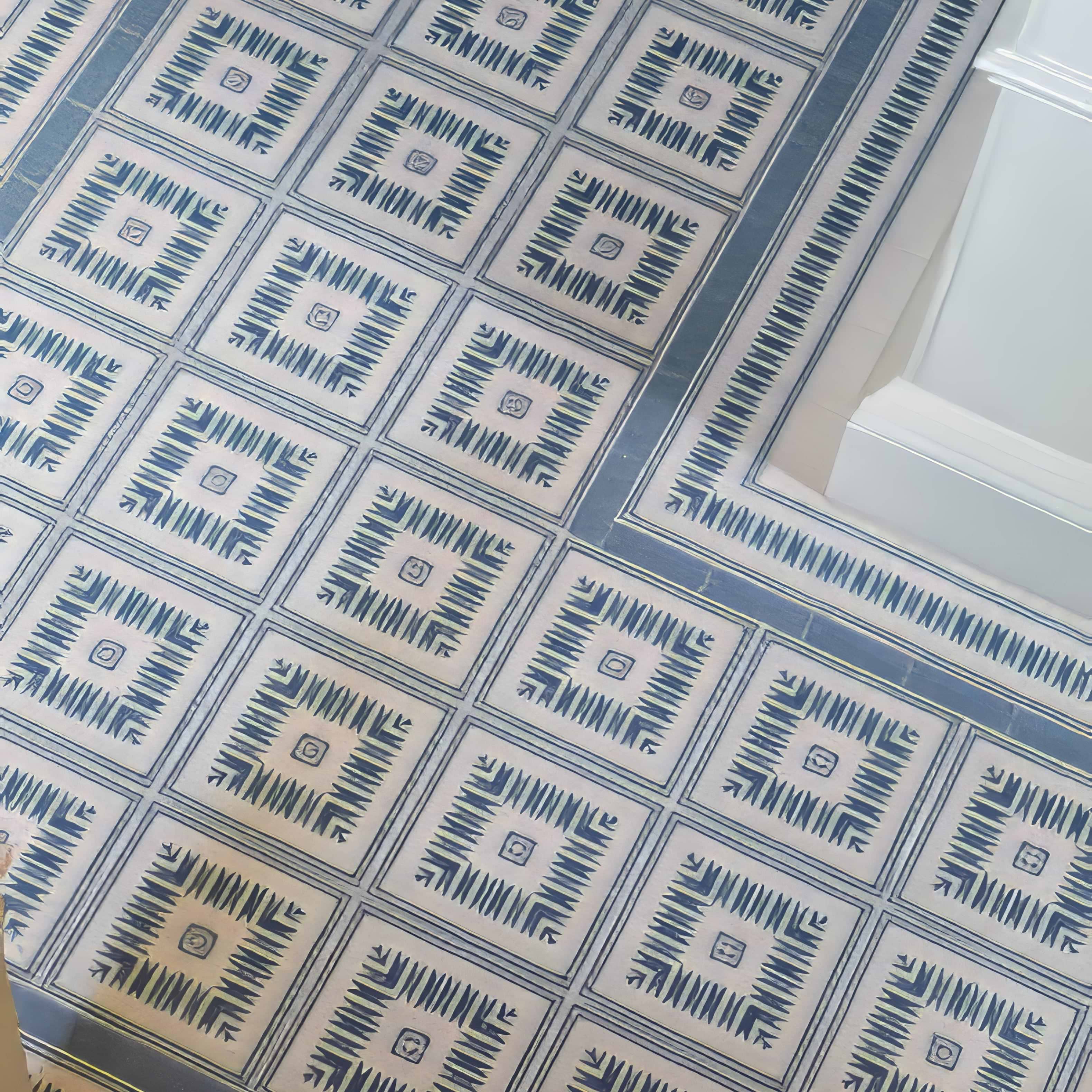 Adventuras Ziggy Corner Blue Porcelain | Hyperion Tiles