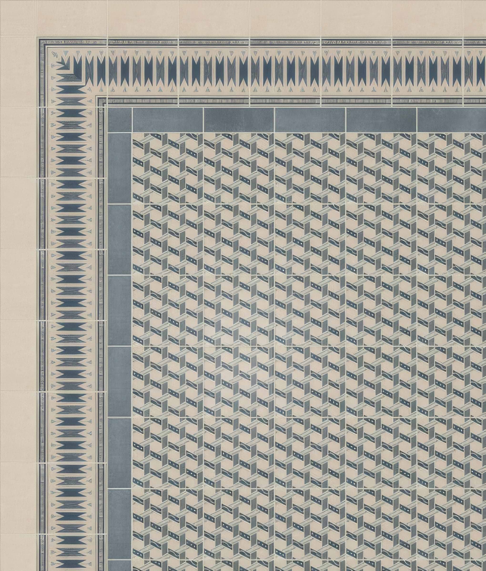 Adventuras Malla Blue Porcelain By Hyperion Tiles