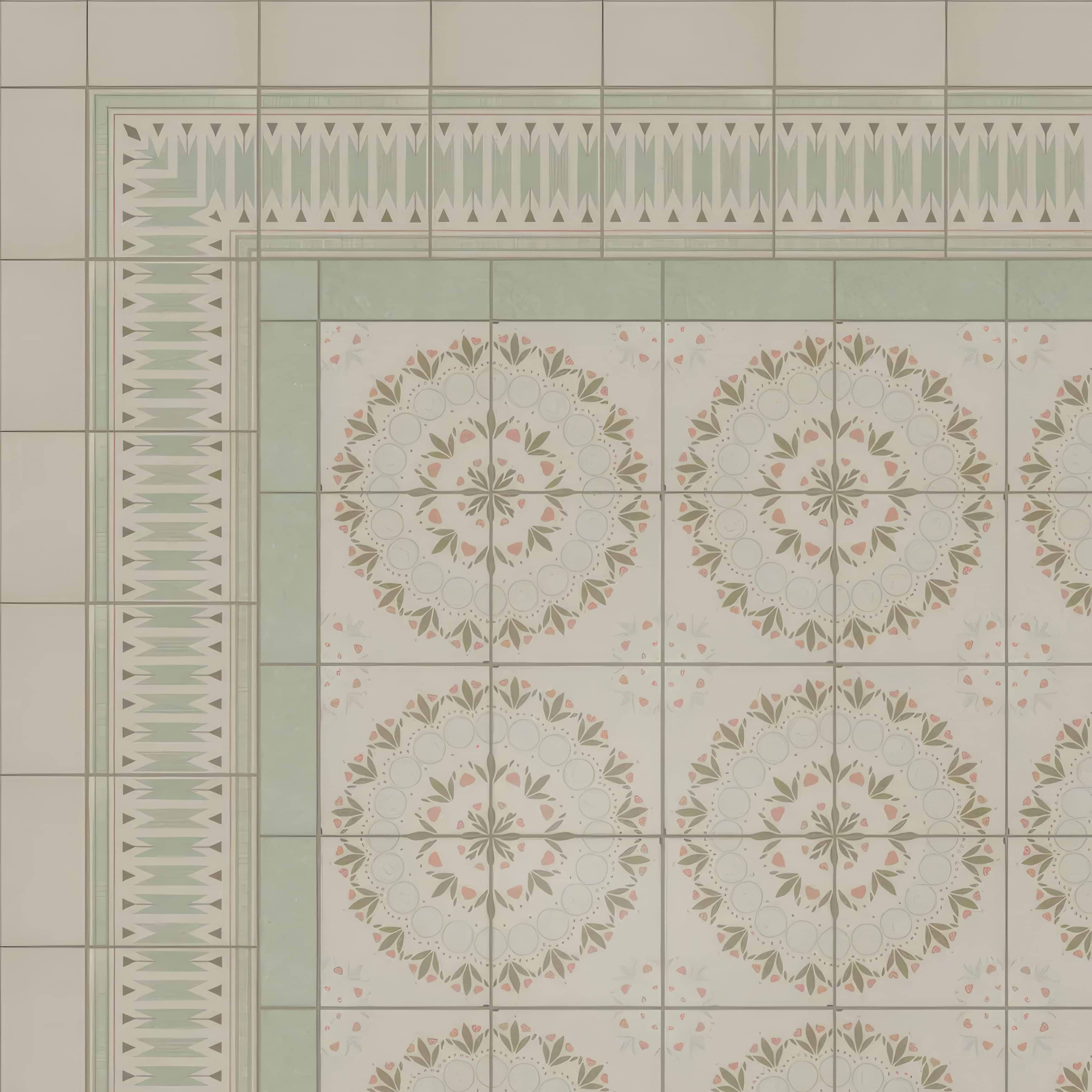 Adventuras Ziggy Corner Olive Porcelain | Hyperion Tiles