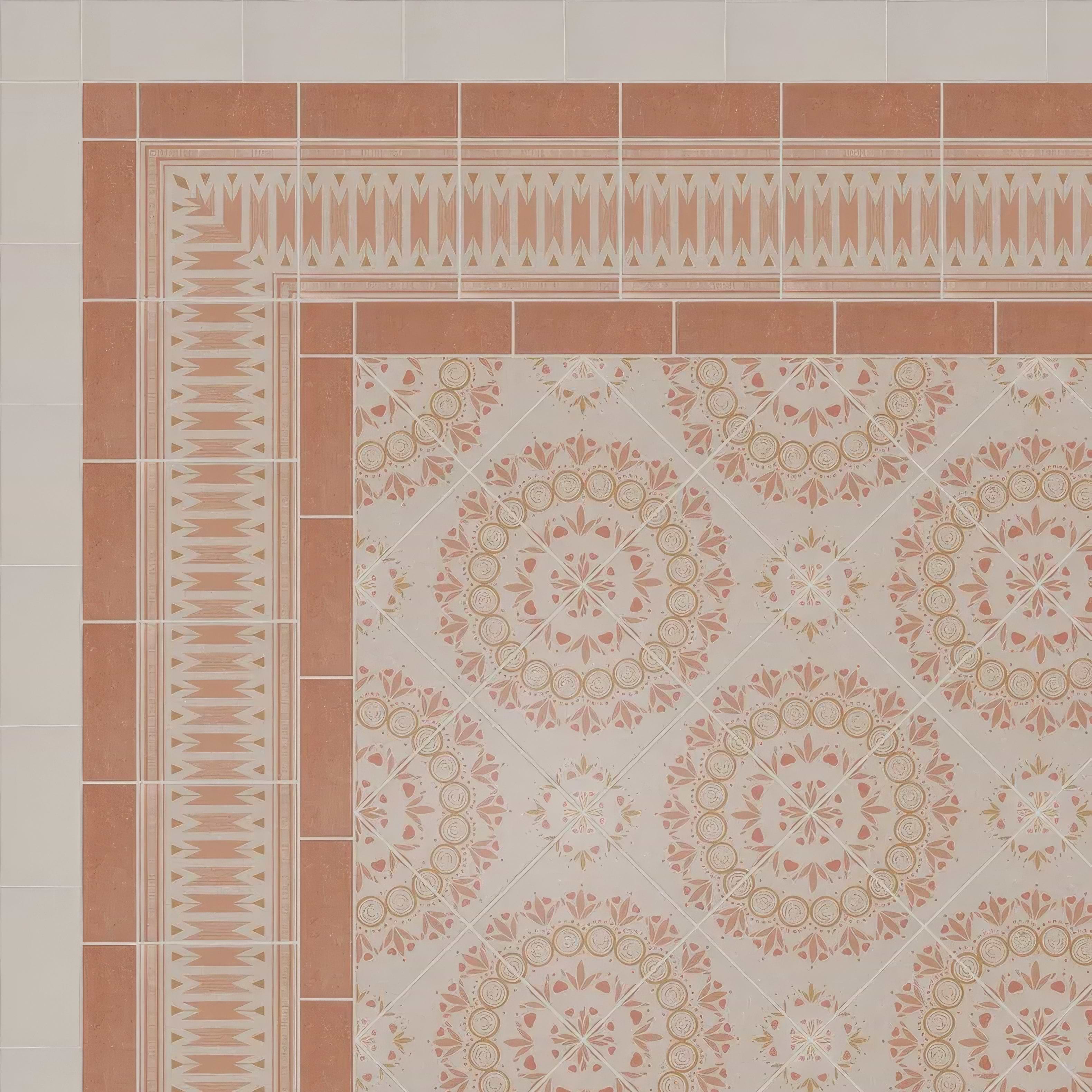 Adventuras Ziggy Border Terracotta Porcelain | Hyperion Tiles