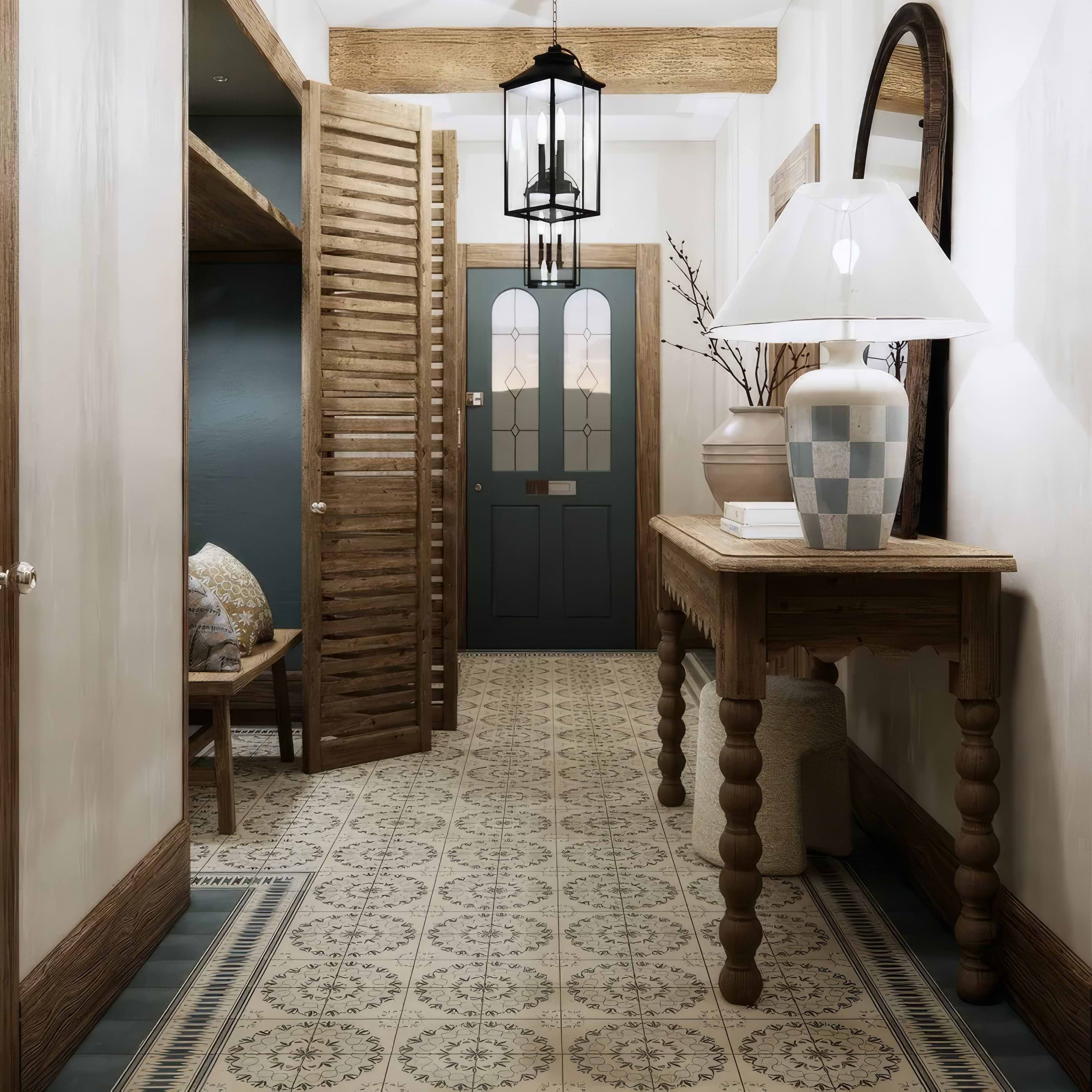 Adventuras Ziggy Border Blue Porcelain | Hyperion Tiles