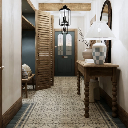 Adventuras Ziggy Border Blue Porcelain | Hyperion Tiles
